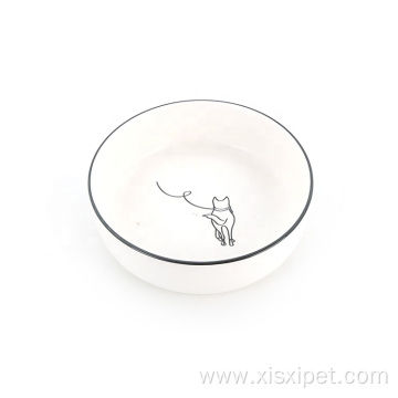 Support Samples Wholesale Custom White Ceramic Pet Bowl